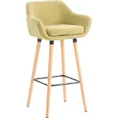 CLP Barkruk Grant - bekleding: stof, poten: hout, naturel - Donkerblauw