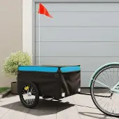 Prolenta Maison Exclusive - Fietsaanhanger, zwart en blauw, 45 kg, staal