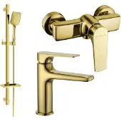 Mexen Lynx DQ62 douche set, goud - 745904DQ62-50