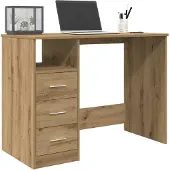 Prolenta Maison Exclusive - Bureau, ambachtelijk eikenhout, 102x50x76 cm, houtvezel