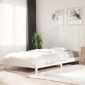 Prolenta Maison Exclusive - Stapelbed, wit, 100x200 cm, massief grenenhout