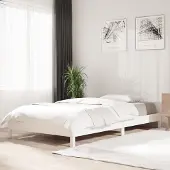Prolenta Maison Exclusive - Stapelbed, wit, 90x190 cm, massief grenenhout