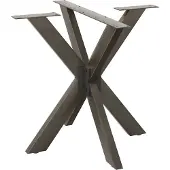 Syfax Eettafelpoot spider vorm 85x85x(72-73) cm staal naturel