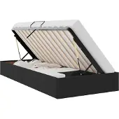 vidaXL Ottoman Bedframe met opslag Zwart 90 x 190 cm Fluweel