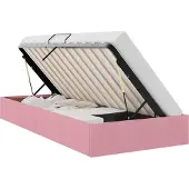 vidaXL Ottoman Bedframe met opslag Roze 90 x 190 cm Fluweel