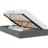 vidaXL Ottoman Bedframe met opslag Donkergrijs 120 x 200 cm Fluweel