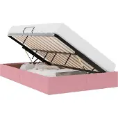 vidaXL Ottoman Bedframe met opslag Roze 120 x 200 cm Fluweel