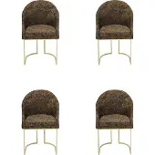 AEA Modern Esszimmer stühle Wohnzimmer Mehrfarbig 4x Stühle Metall