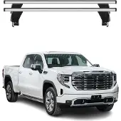 Menabo dakdrager basissteun voor GMC Sierra 2019-2024, ABE-certificering, aluminium, zilver, 2-delig
