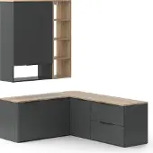 Vicco Wandmeubel Wido Antraciet 5 delen, Model 49805