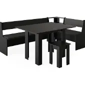 Vicco Roman Hoekbankgroep – 210 x 120 cm met tafel Zwart