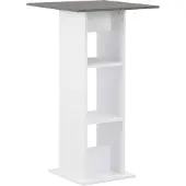 Syfax Bartafel 60x60x110 cm wit en antracietgrijs