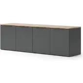 Vicco Wido Wandmeubel – 2 delen Antraciet