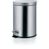 kela Prullenbak Torre Pedaal 3L Silver Matt