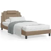 Prolenta Maison Exclusive - Bed "Viana" met Cappuccino matras, 100x200 cm, kunstleer