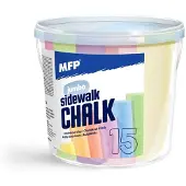 MFP PAPER Sidewalk Chalks M Round 15 Pcs - UNI