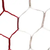 Powershot Rood / Wit zeshoekig stadionvoetbalnet