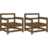 Syfax Tuinstoelen 2 st massief grenenhout honingbruin