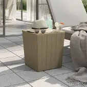 Prolenta Maison Exclusive - Tuintafel met afneembaar tafelblad, lichtbruin, polypropyleen