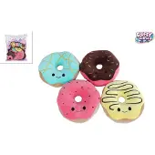 VAN MANEN pluche speelgoed Fluffy Menu met 4 donuts - 40cm knuffel.