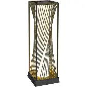 Outsunny Rattan Lamp Staal, PE-Rattan 22L x 22B x 77H cm Grijs