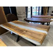 AEA Esszimmertisch Küchentisch Esstisch Epoxidharz Tisch 240 cm Holz Braun
