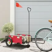 Prolenta Maison Exclusive - Fietsaanhanger, rood, Oxford-stof en ijzer