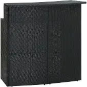 Syfax Tuinbartafel 120x55x110 cm poly rattan zwart