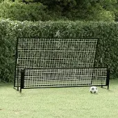 Prolenta Maison Exclusive - 2-in-1 springkussen en voetbaldoel, 202x104x120 cm, staal