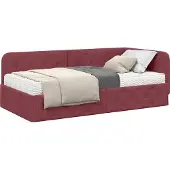Syfax Hoekbedframe Wijnrood 90 x 190 cm Stof