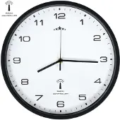 Syfax Wandklok met quartz uurwerk radiogestuurd 31 cm wit en zwart