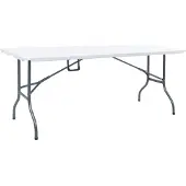Prolenta Maison Exclusive - Opklapbare tuintafel, wit, 180x72x72 cm, HDPE