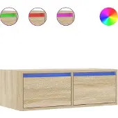 Syfax Tv-meubel met LED-verlichting 75x35,5x25 cm sonoma eikenkleurig
