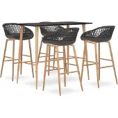 Prolenta Maison Exclusive - Barset, 5-delig, zwart en grijs