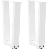 Syfax Salontafelpoten 2 st V-vormig 28x(42-43,3) cm staal wit