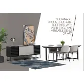 AEA *Essecke Essgruppe Esszimmer Esstisch Stühle 5tlg Holz Grau Set