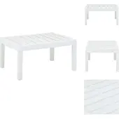 vidaXL Tuintafel Wit 78x55x38 cm Kunststof - Tuintafels