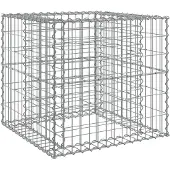 vidaXL Schanskorf 70x70x65 cm gegalvaniseerd ijzer zilverkleurig