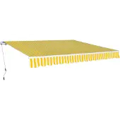 Syfax Luifel handmatig uittrekbaar 400 cm geel/wit