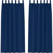 vidaXL Blackout Gordijnen met Ringen 2 st Donkerblauw 260 x 140 cm