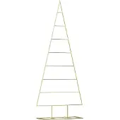 Syfax Metalen kerstboom met standaard Goud 150 cm Poedergecoat staal