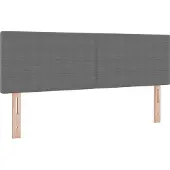vidaXL LED Hoofdbord met hoofdeinde Lichtgrijs 160 cm Corduroy stof