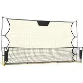 Syfax Voetbal reboundnet 183x85x120 cm polyester zwart en geel