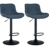 CLP 2 stuks barkrukken, model Minosa, met stoffen bekleding