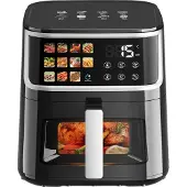 OEM Heteluchtfriteuse, 8 liter inhoud, digitaal display, zwart, EU-model