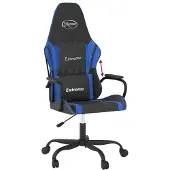 Syfax Gamestoel kunstleer zwart en blauw