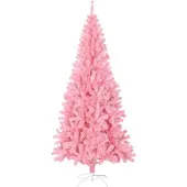 Prolenta Maison Exclusive - Kunstkerstboom met standaard, roze, 210 cm, PVC
