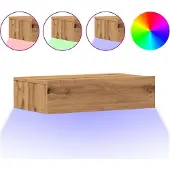 Syfax Tv-meubel met LED 60x35x15,5 cm artisanaal eikenkleur