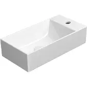 GSI Kube X Keramische wastafel 50x25cm, rechts/links, wit ExtraGlaze