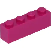 LEGO 50 stuks 3010 steenblokje 1x4, basisstenen, kleur magenta